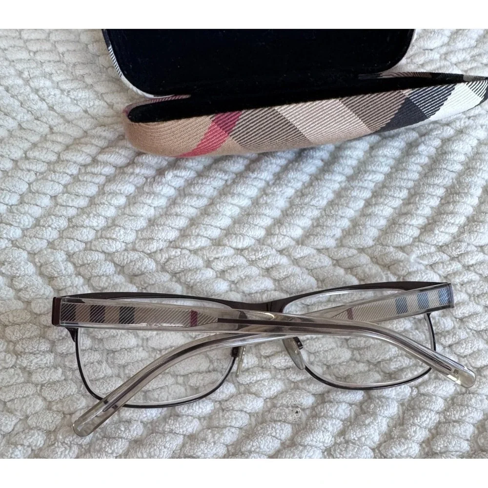 Burberry Eyeglasses Frames B1289 1212 Brown 55-16-140 Made Italy w/Case Designer